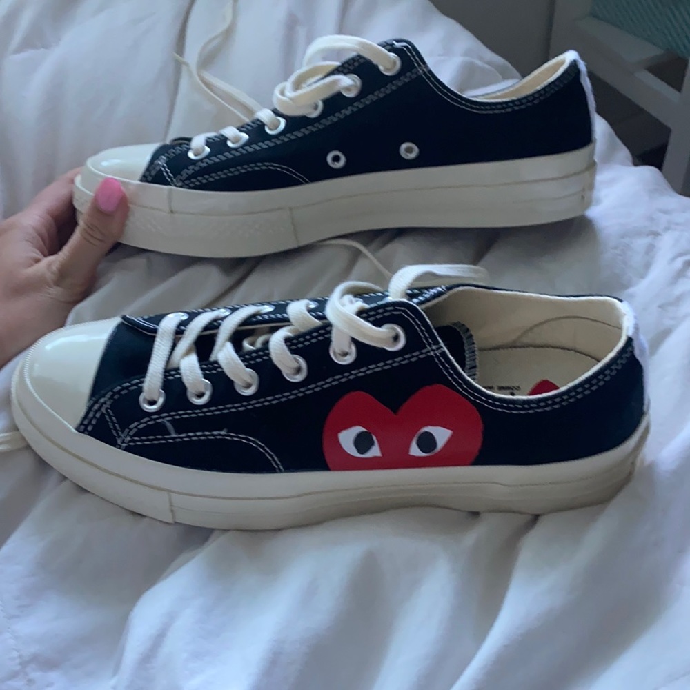 Brand new cdg low top converse bought for 130 not 100% sure if they’re real.